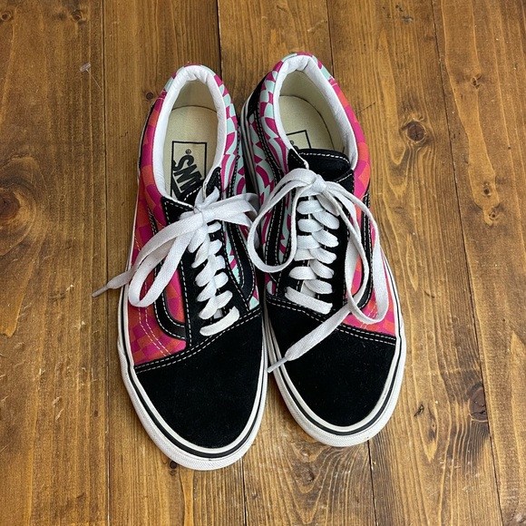 Vans Old Skool twist wrap checked sneakers Womens size 8 - Picture 2 of 8